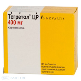Тегретол CR 400мг (Tegretol) 50таб