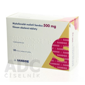 Мофетил микофенолат 500мг (Mofetyl mycophenolate) 50таб