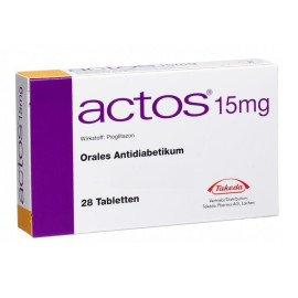 Актос 15мг (Actos) 28табл